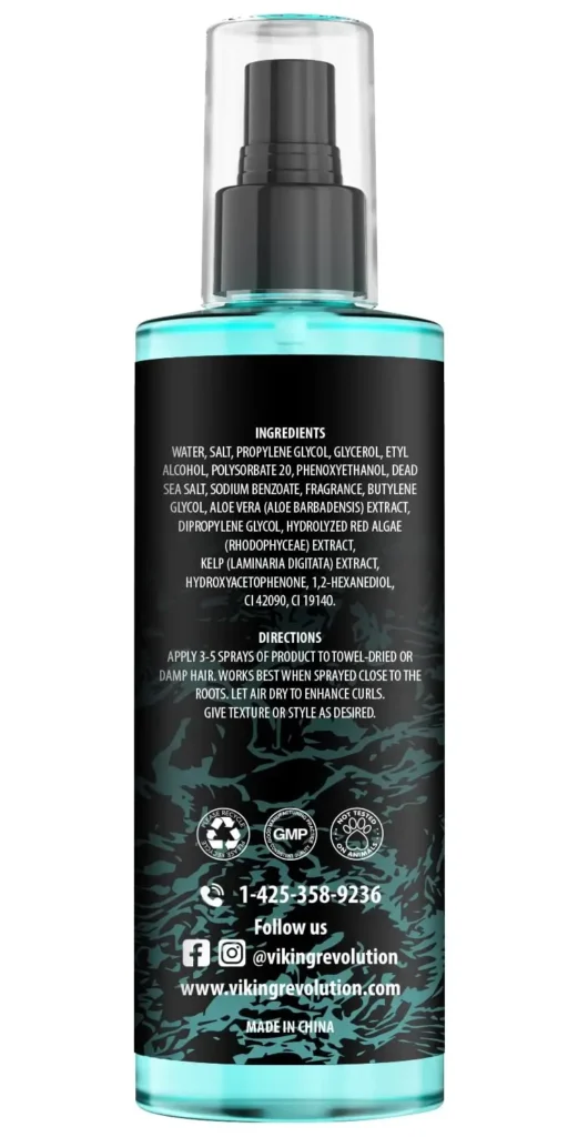 Viking Revolution Salt Spray for Hair – Natural Volume, Texture &amp; Matte Finish