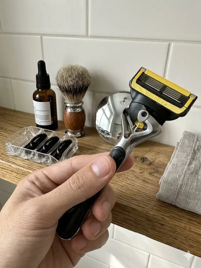 Gillette ProGlide Shield Men's Razor highlighting the FlexBall in the Gillette Fusion5 vs Proglide debate