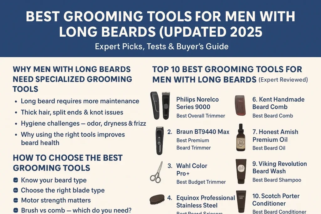 Best Grooming Tools for Men with Long Beards