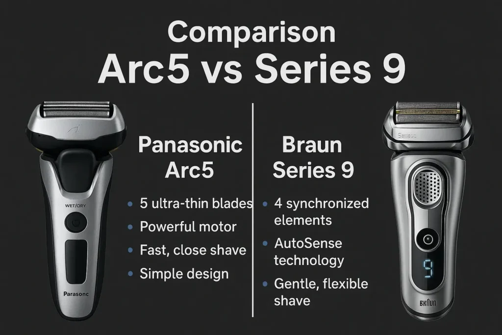 Panasonic Arc5 vs Braun Series 9
