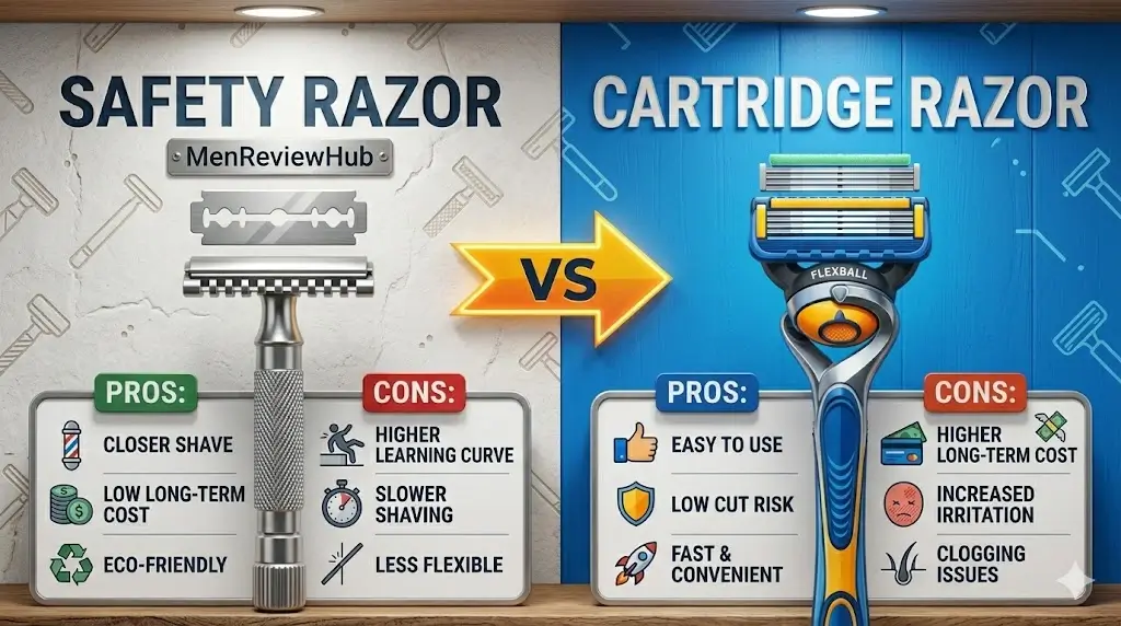 Safety Razor vs Cartridge Razor Full Comparison, Pros & Cons