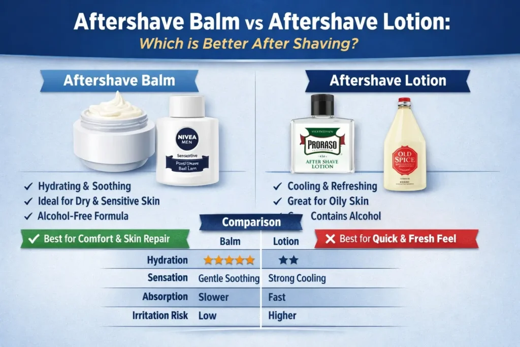 Aftershave Balm vs Aftershave Lotion