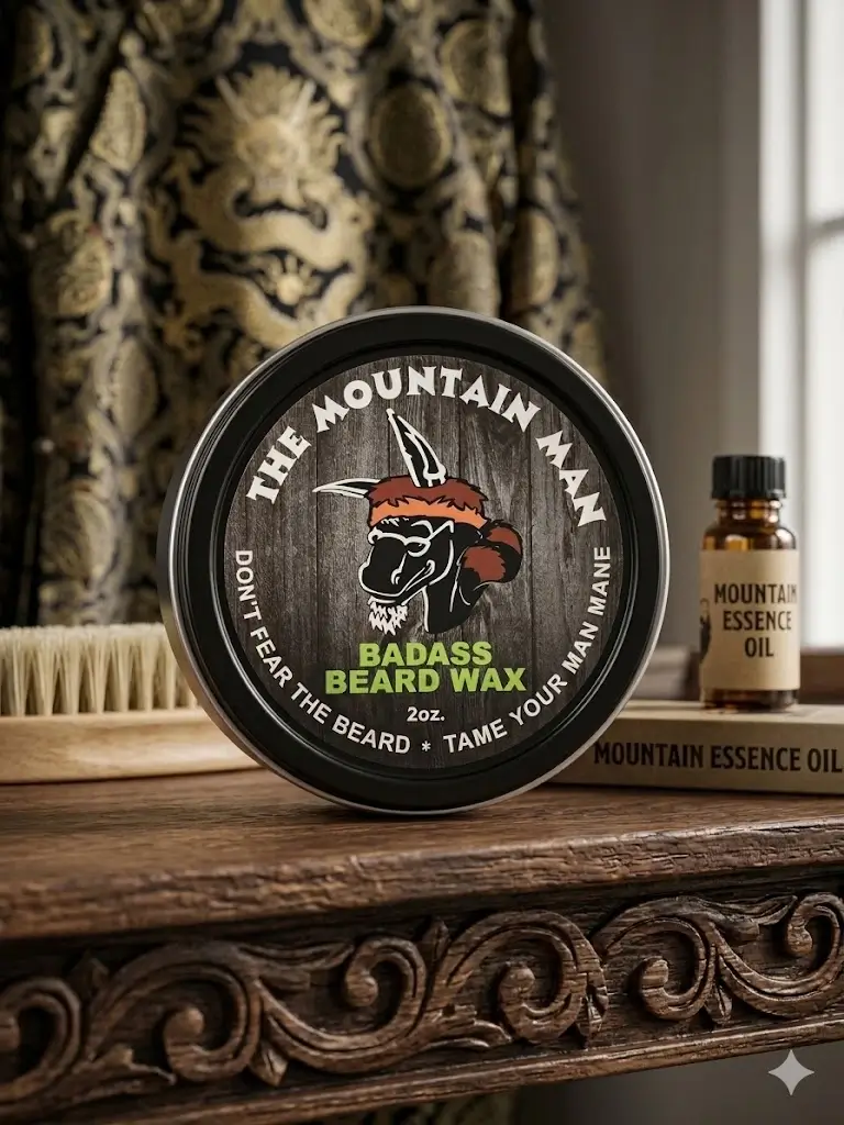 Badass Beard Care Premium Beard Wax Tin