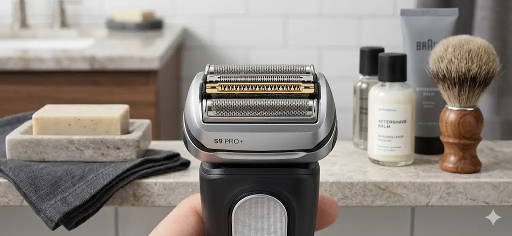Braun Series 9 PRO+ Electric Shaver in action
