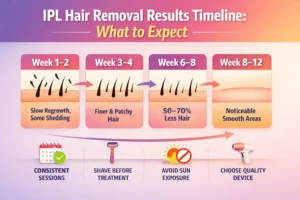 IPL hair removal results timeline