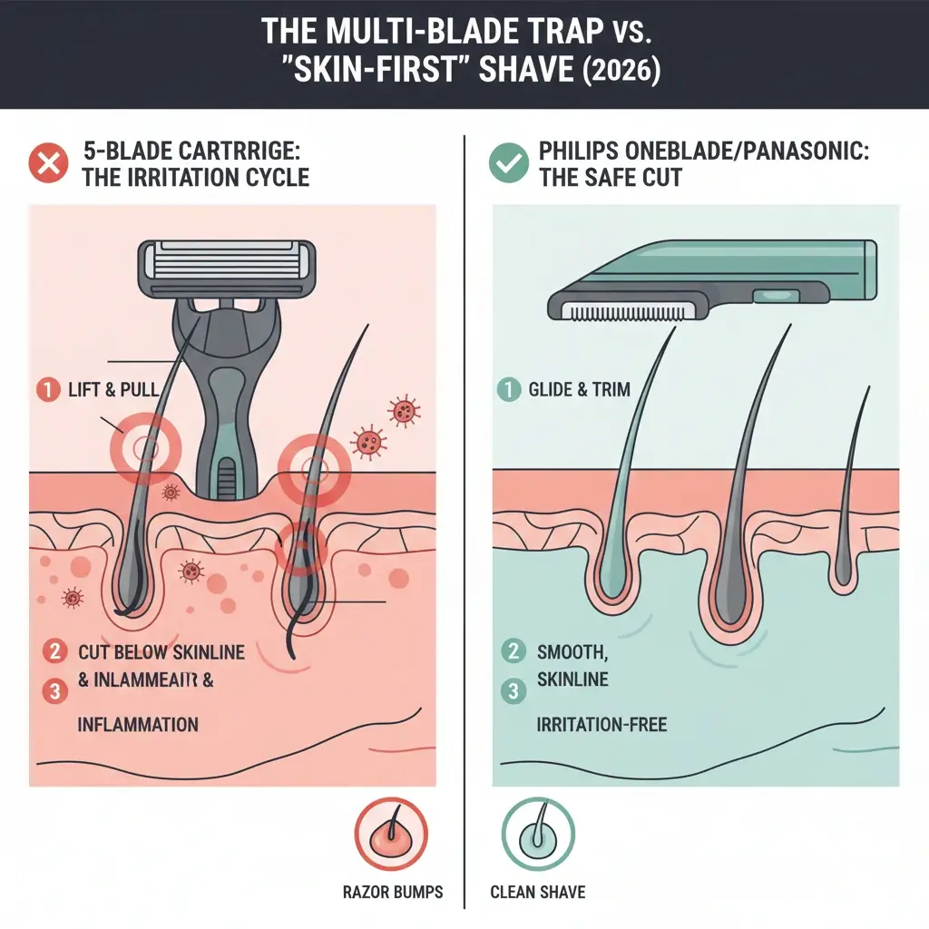 how to stop razor burn with Philips OneBlade 360 guide