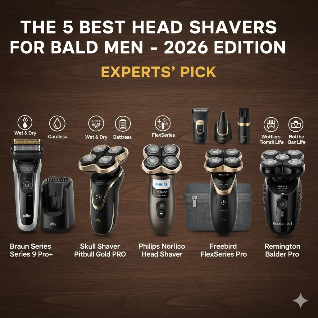 Top 5 Shavers for Bald Heads in 2026: Braun vs. Pitbull vs. Philips