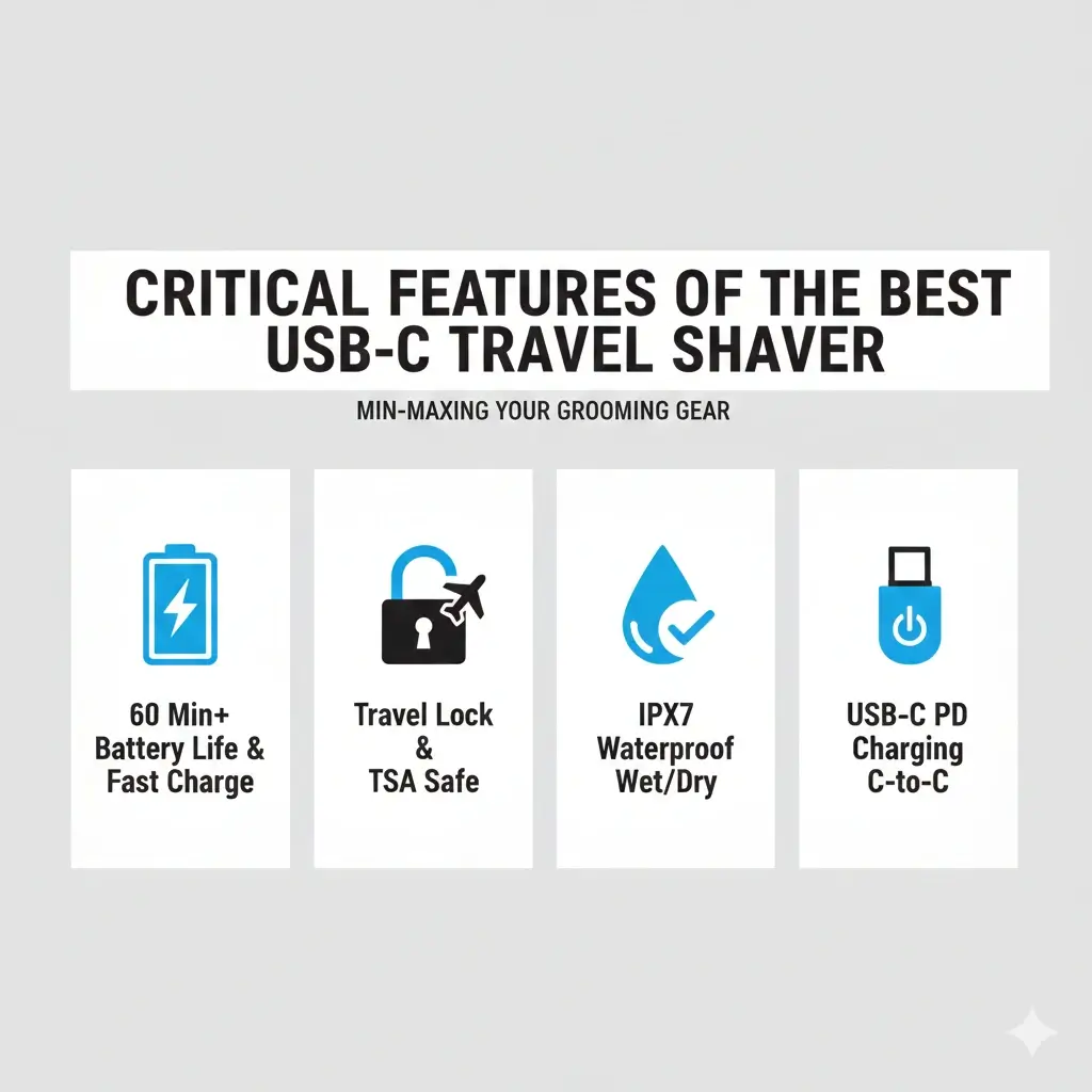 Critical Features of the Best USB-C Travel Shaver