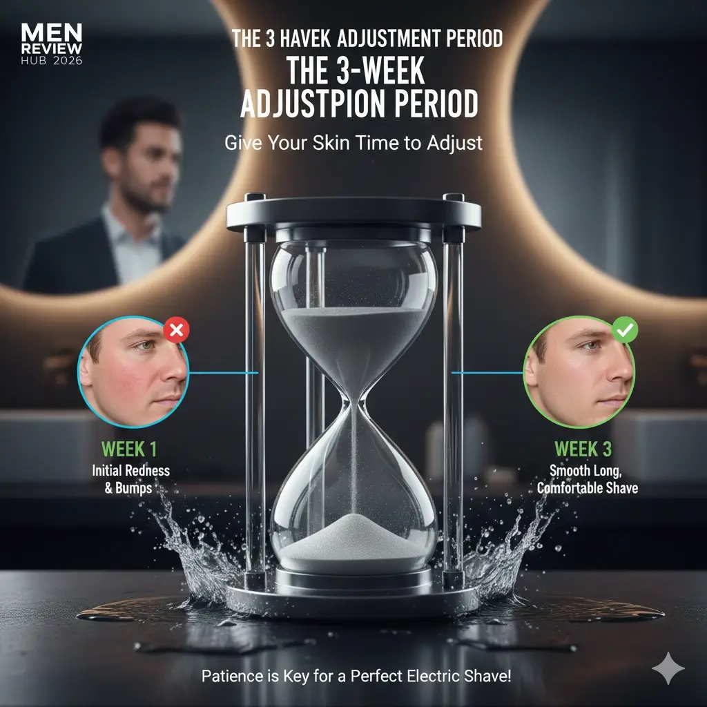 How to use a rotary shaver in circular motions on the neck