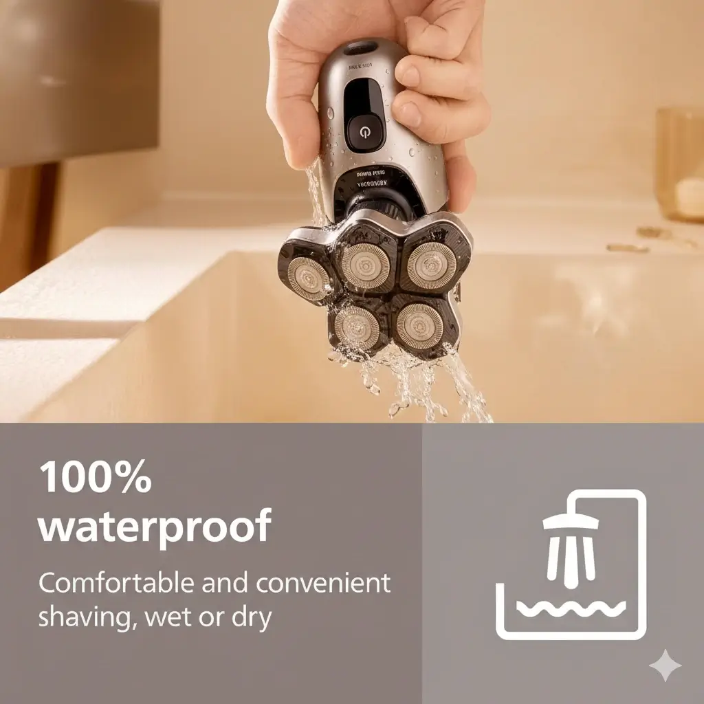 3. Philips Norelco Head Shaver 9000 – Best Rotary Head Shaver for Sensitive Scalps