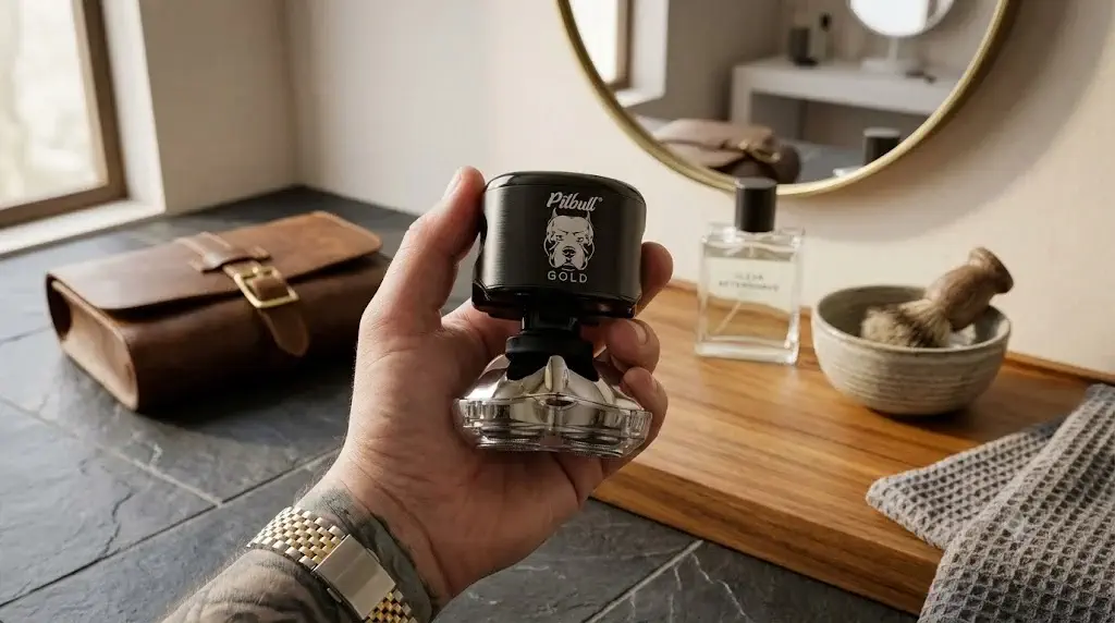 Ergonomic design demonstrating the Skull Shaver Pitbull Gold PRO palm grip