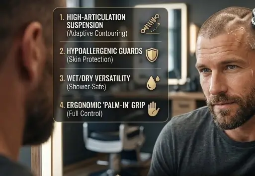 Critical Features of the Best Shaver for Men with Lumpy or Uneven Scalps