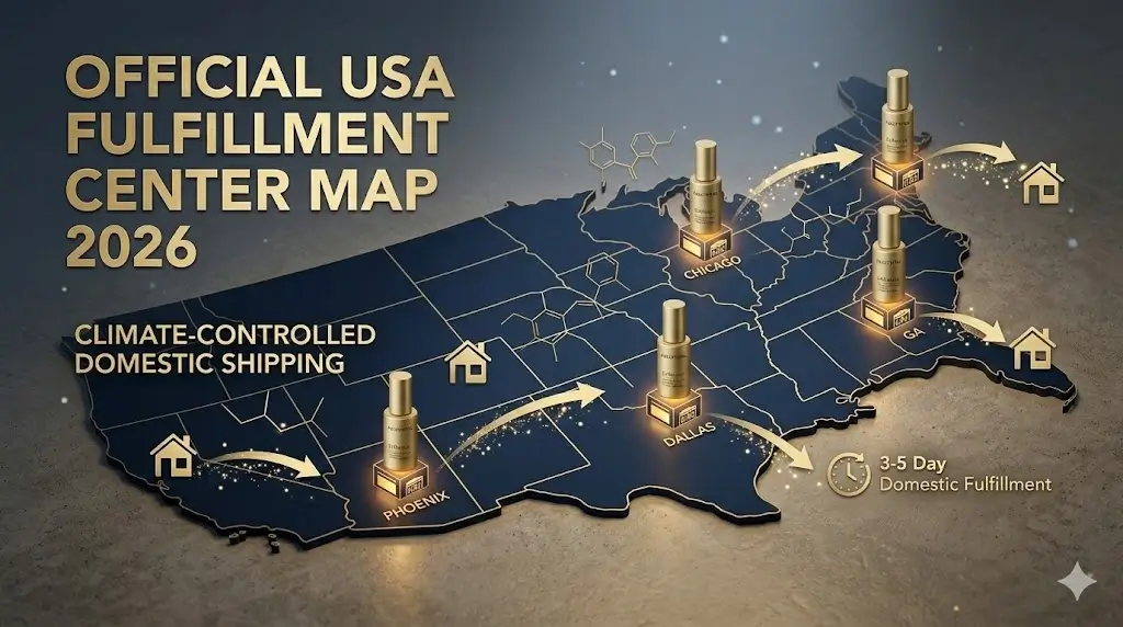 OFFICIAL USA FULFILLMENT DOMESTIC USA SHIPPING (3-5 Days). CLIMATE-CONTROLLED SUPPLY CHAIN