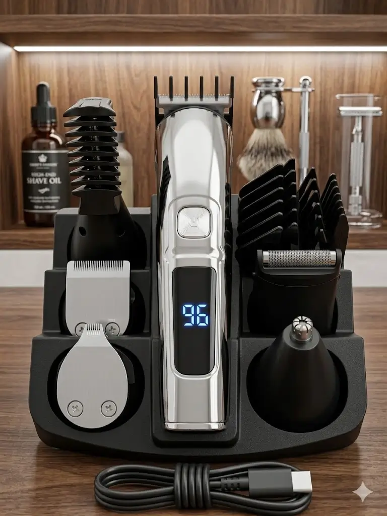 Ufree Beard Trimmer for Men, Waterproof Electric Razor for Nose, Body, Face & Mustache, Cordless Hair Clippers Shavers Grooming Kit, Gifts for Men Husband Father