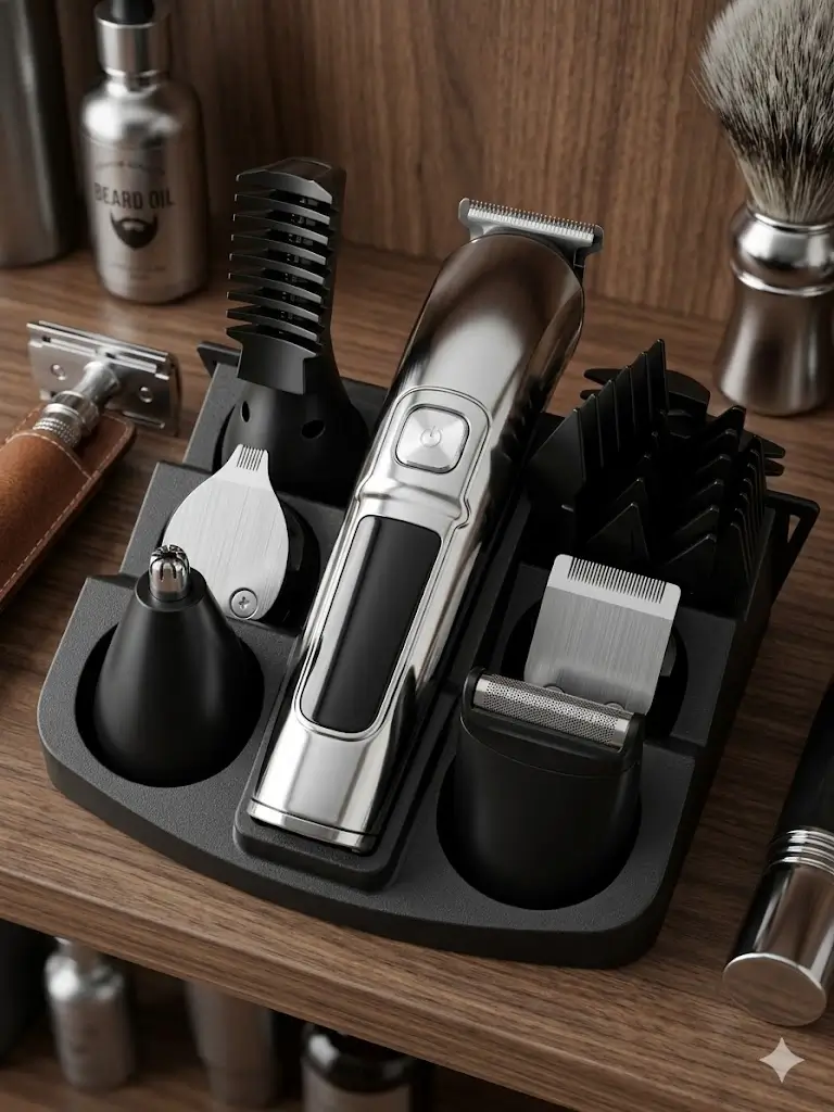 Ufree Beard Trimmer for Men, Waterproof Electric Razor for Nose, Body, Face & Mustache, Cordless Hair Clippers Shavers Grooming Kit, 