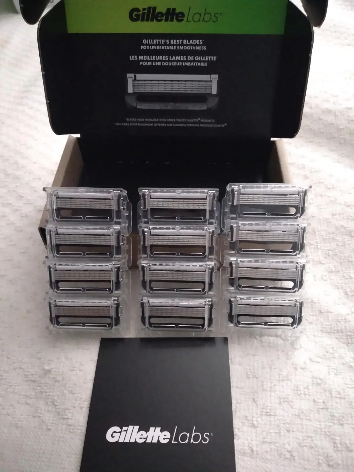 Bulk 12 Pack GilletteLabs Razor Blade Refills Box