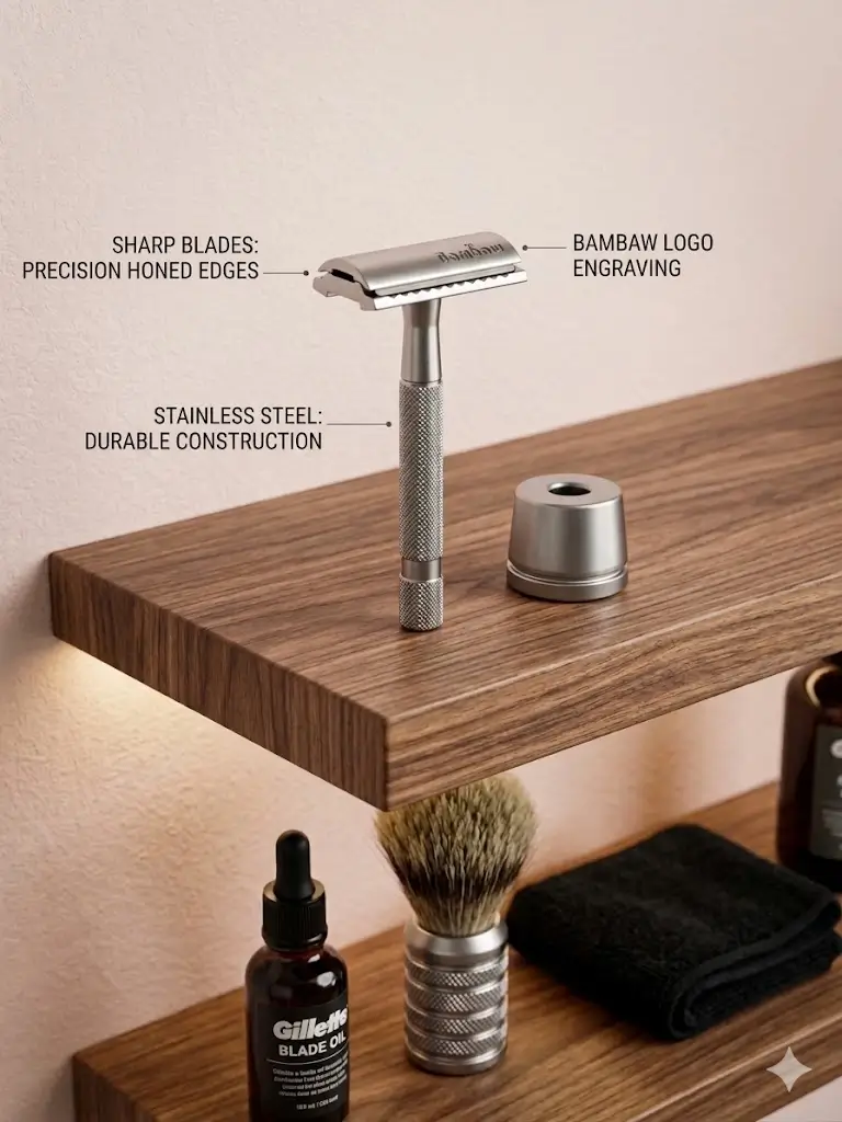 Bambaw Metal Safety Razor Silver