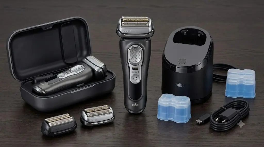 Braun Series 9 Pro+ bundle with SmartCare Center cleaning dock and PowerCase