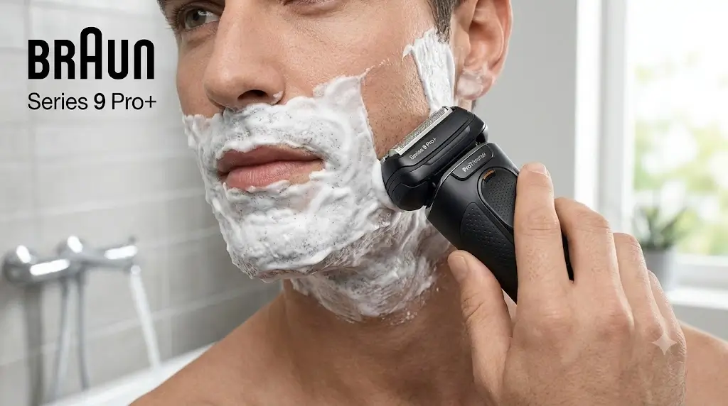 Braun Series 9 Pro+ Wet Shaving With Foam